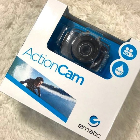 HOST PICK! Ematic HD High Speed Action Cam w/ Waterproof Case + Helmet Mount - Picture 1 of 9